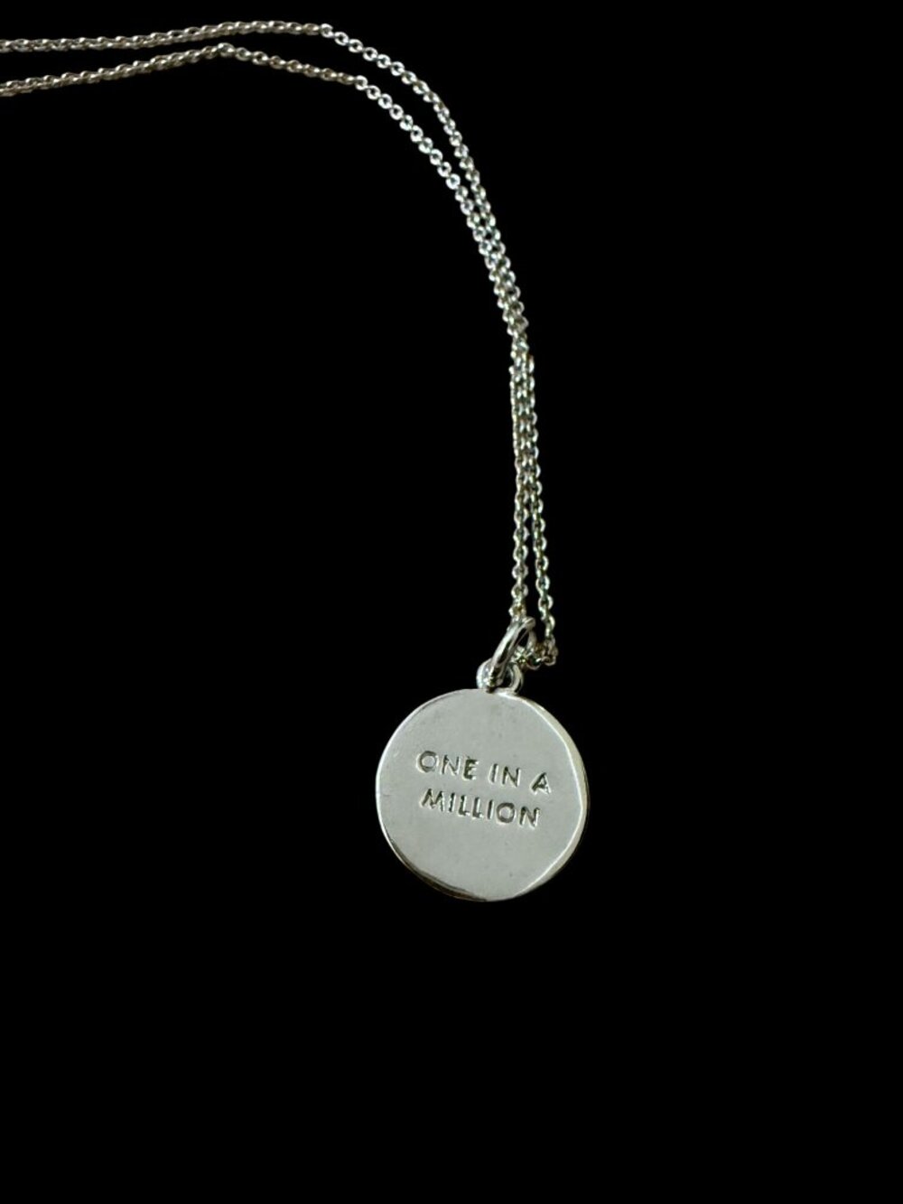 Kate Spade "P" "One in a Million" Reversible Pendant Necklace Silver Plated - Picture 3 of 13
